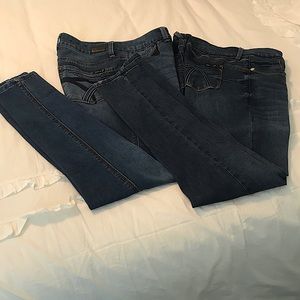 Seven7 Women’s Blue Denim Ankle Length Skinny Jeans. Size: 4